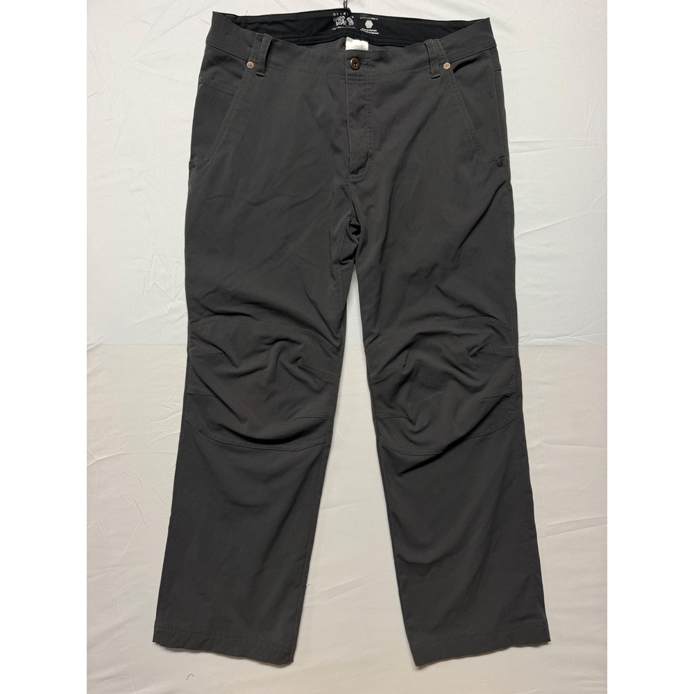 Mountain Hardwear Mens Gray Technical Hiking Pants Articulated Knee 34x30